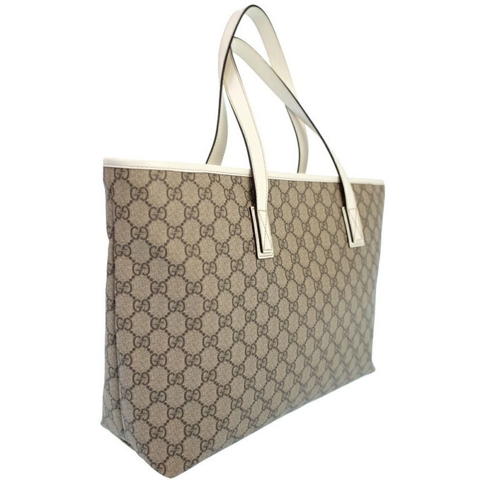 Gucci brown GG monogram canvas Tote leather GG Bag Supreme coated